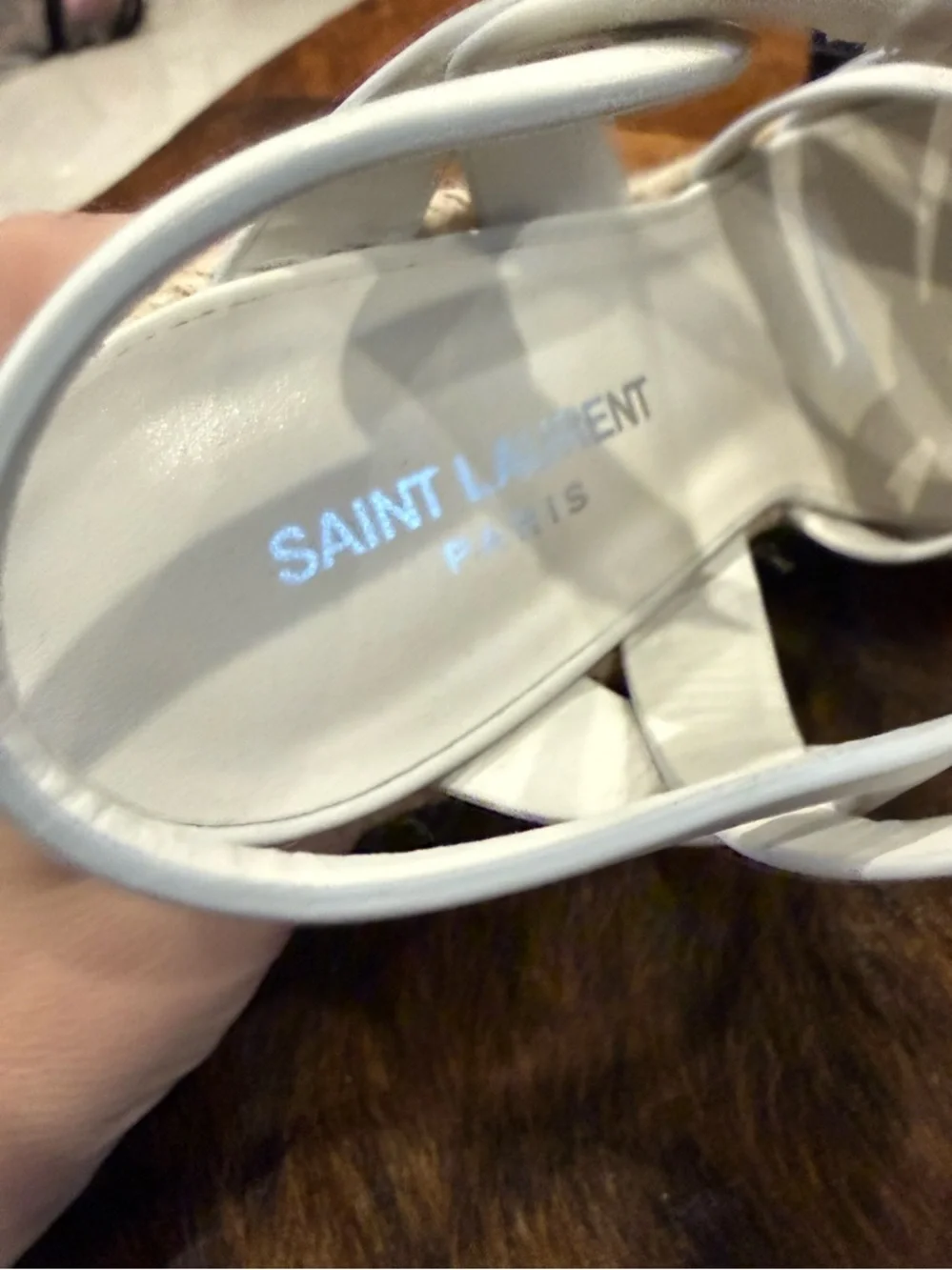 Saint Laurent Tribute Espadrille Wedge Sandals